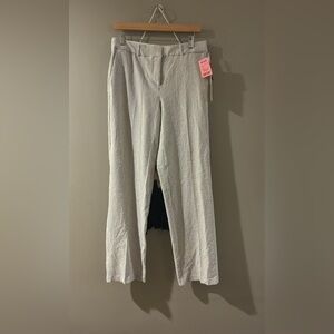 Elegant Women's Wide Leg Cream striped Pants